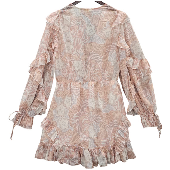 NWT Ted Baker Romper Womens Size 6 Ted Baker Size 2 Irvete Printed Ruffled Boho - Picture 3 of 15